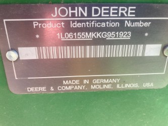 2019 John Deere 6155M Tractor