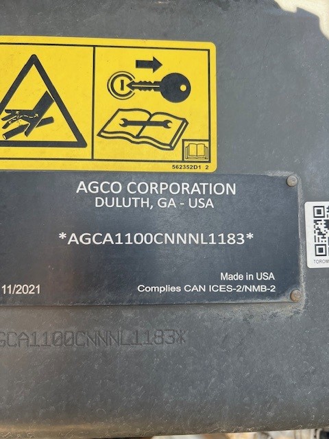 2022 RoGator RG1100C Sprayer/High Clearance