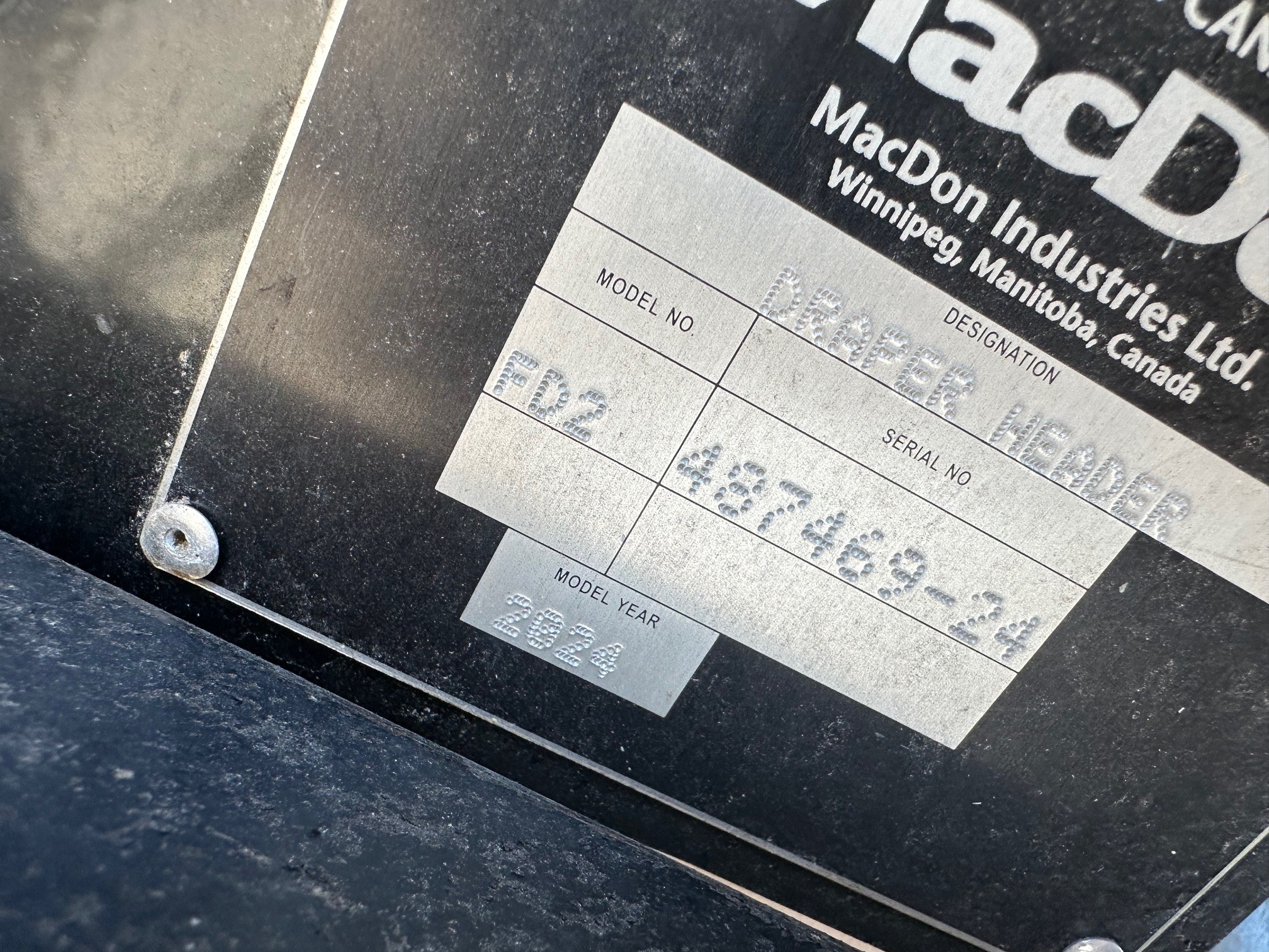 2024 MacDon FD240 Header Combine