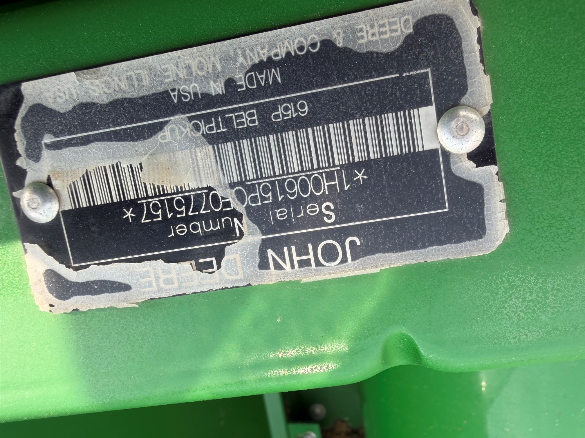 2018 John Deere 615P Header Combine
