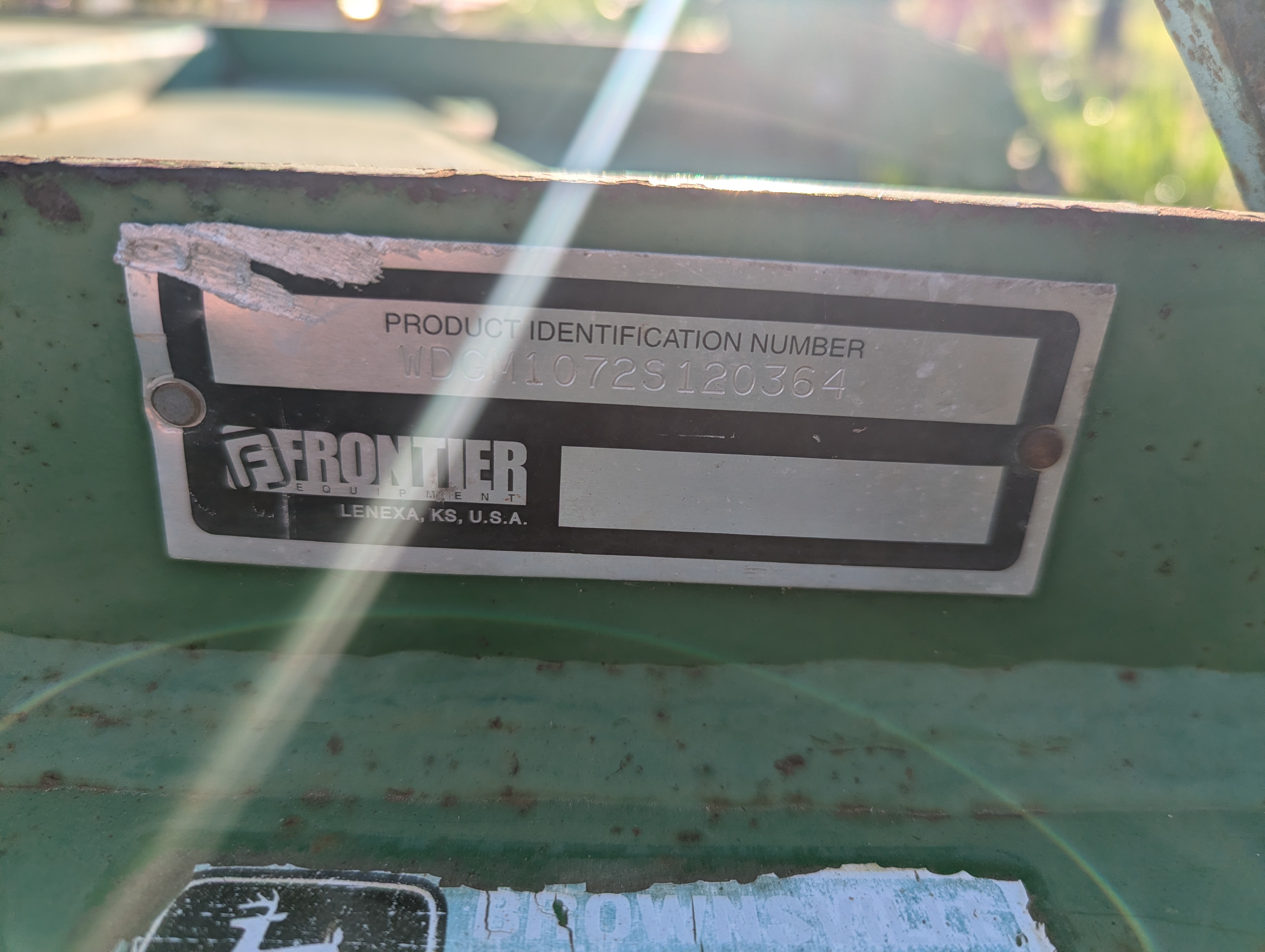 2017 Frontier GM1072S Mower/Finishing