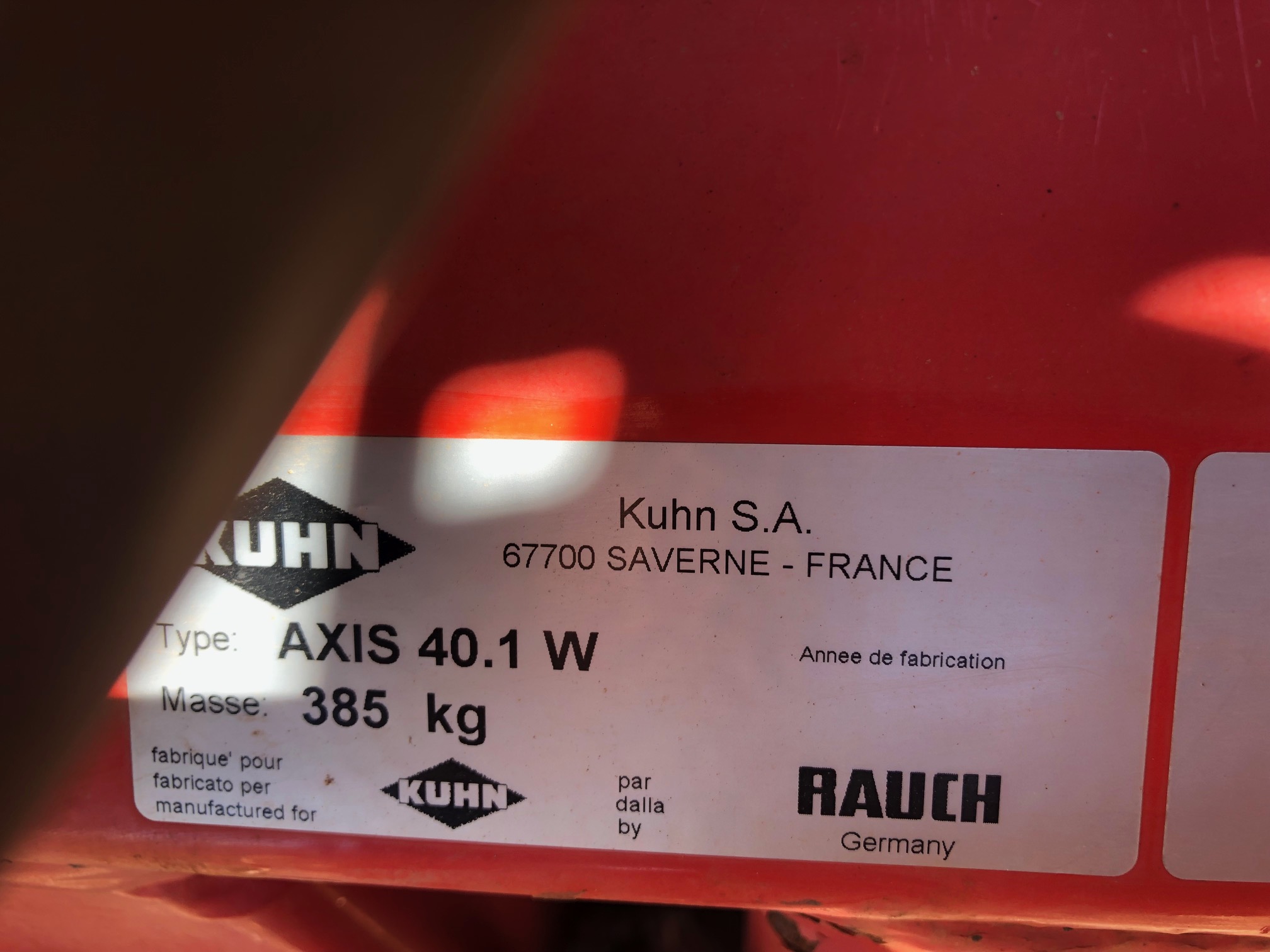 2013 Kuhn AXIS 40.1W Manure Spreader