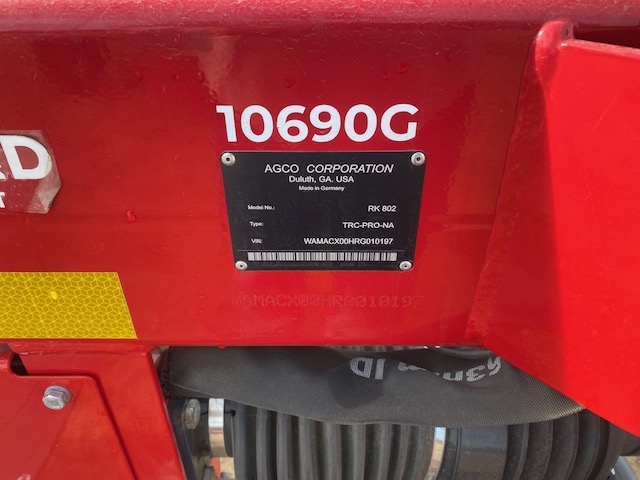 2023 Massey Ferguson RK802P Rake