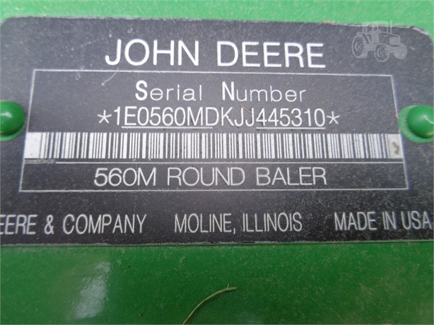 2018 John Deere 560M Baler/Round