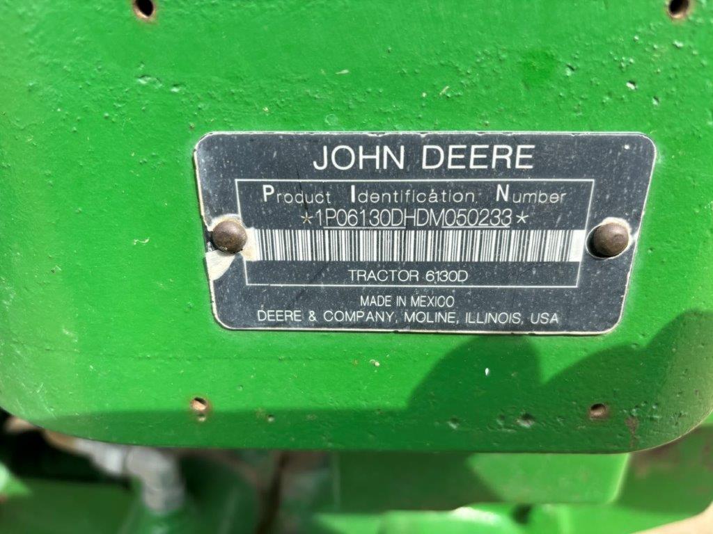 2014 John Deere 6130D Cab Tractor