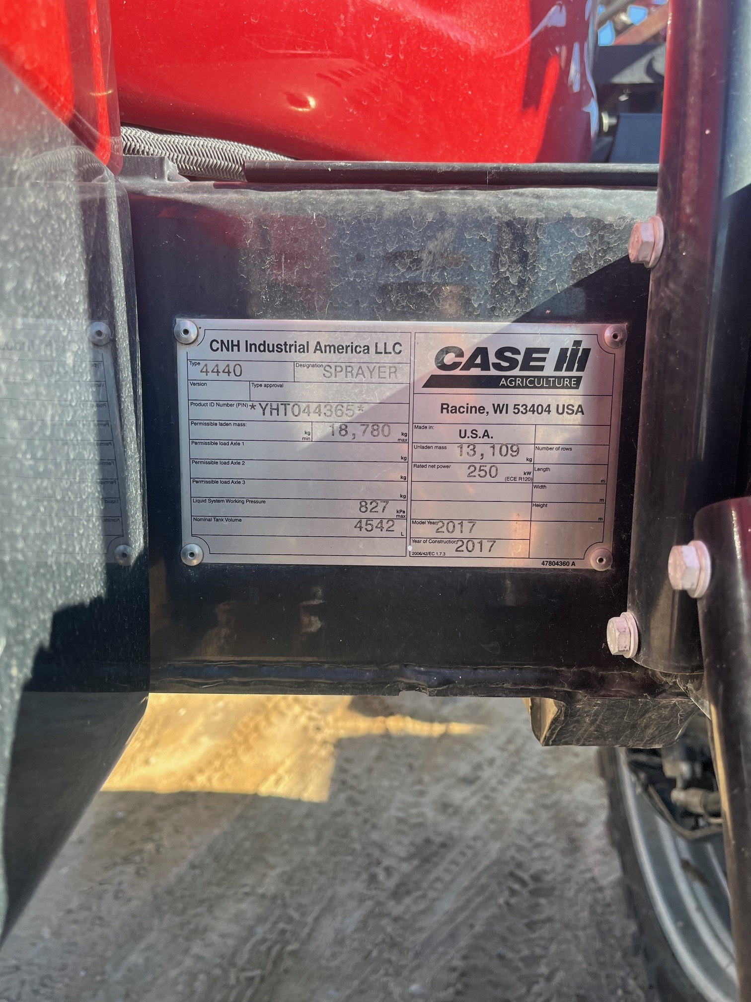 2017 Case IH Patriot 4440 Sprayer/High Clearance