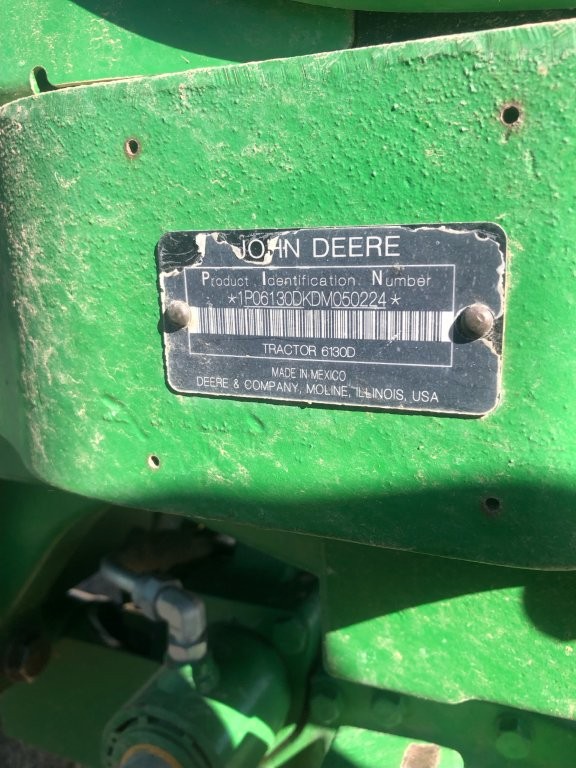 2014 John Deere 6130D Cab Tractor