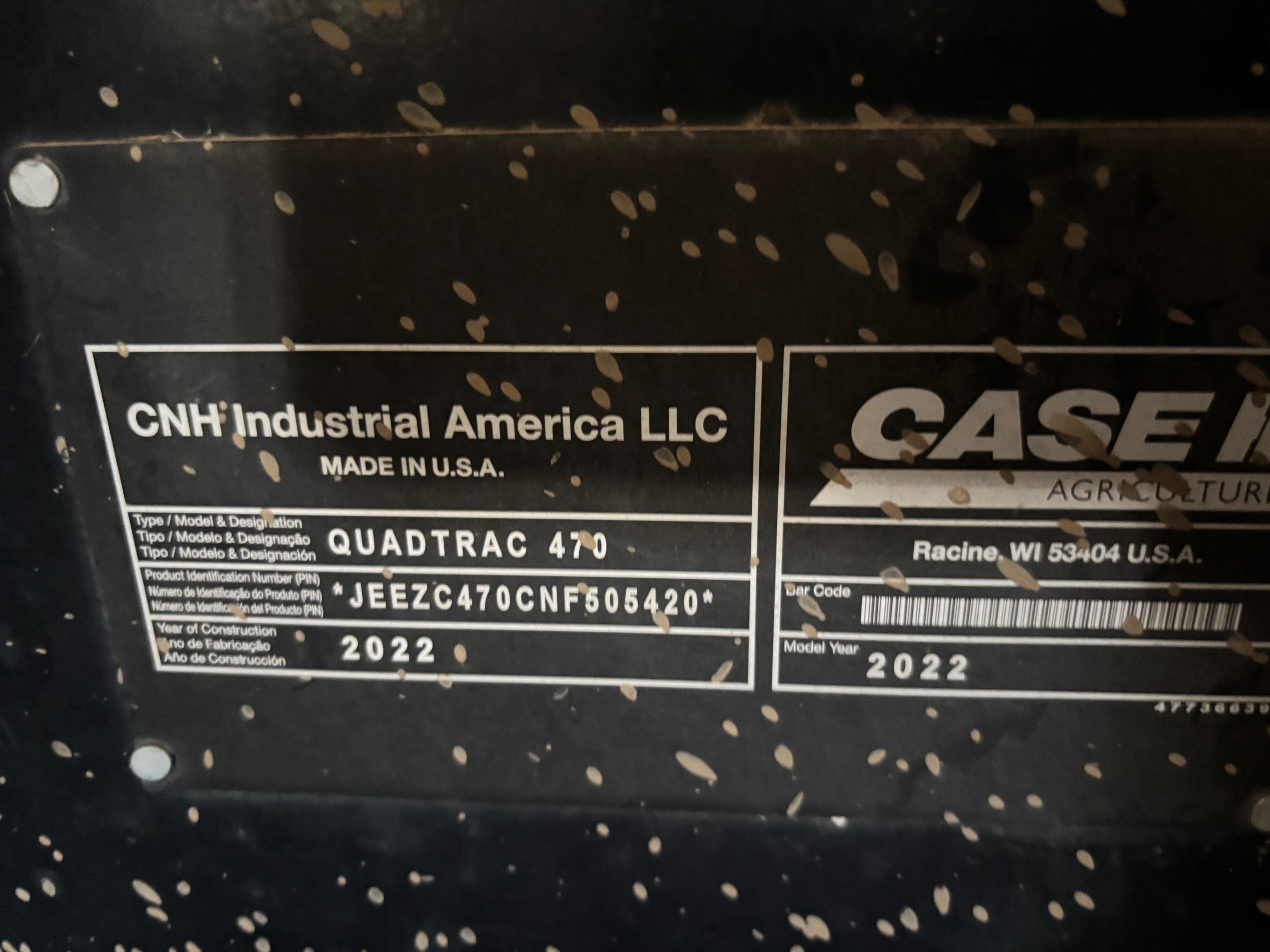 2022 Case IH STG470 Tractor