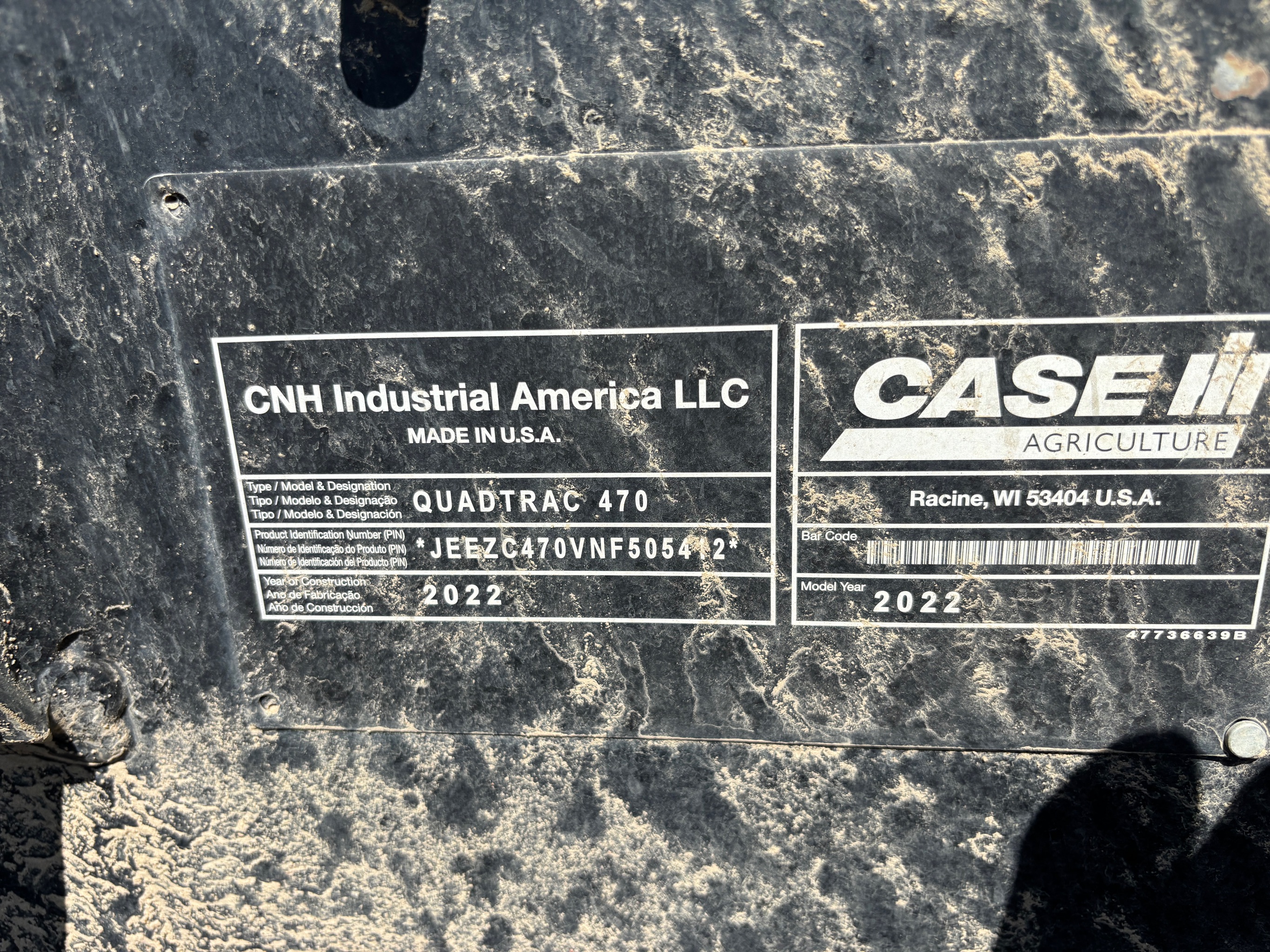 2022 Case IH STG470 Tractor
