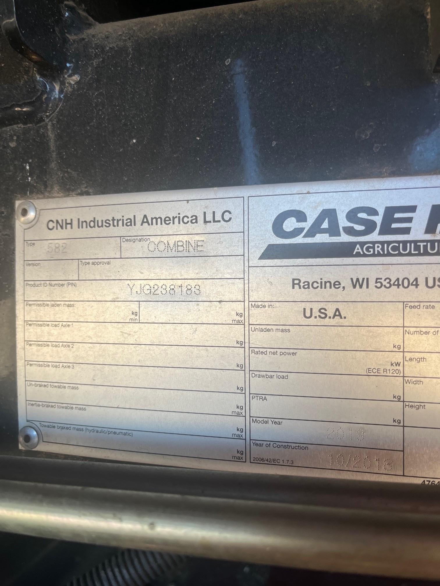 2019 Case IH 8250 Combine