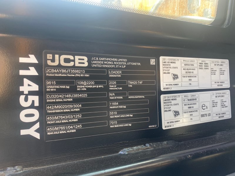 2026 JCB TM420 TeleHandler