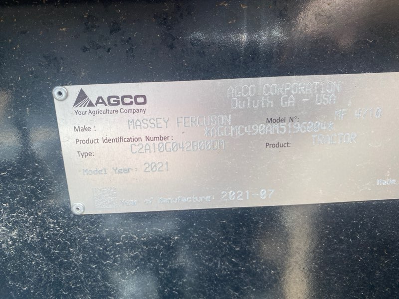 2021 Massey Ferguson MF4710 Misc