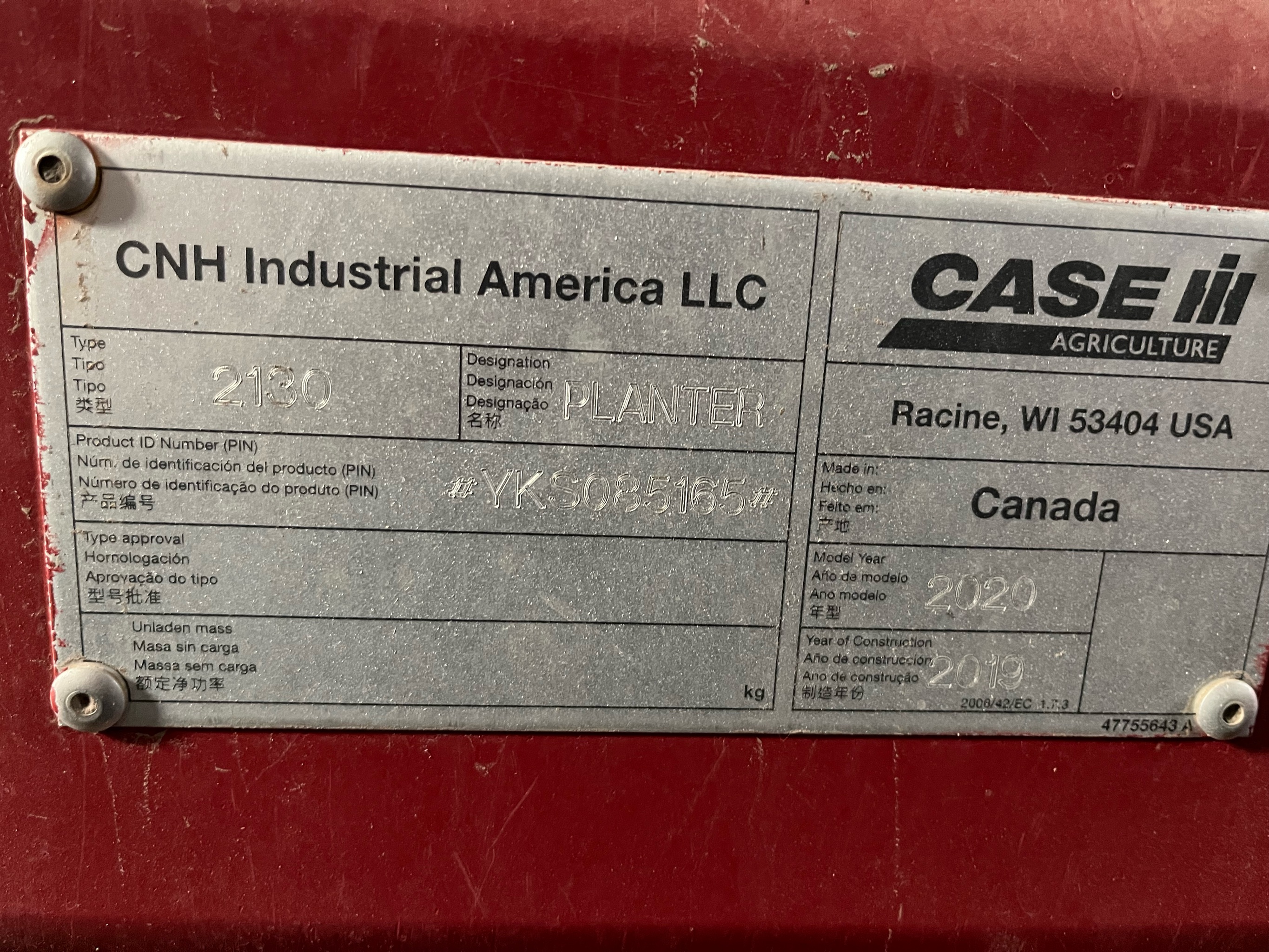 2020 Case IH ER2130 Planter