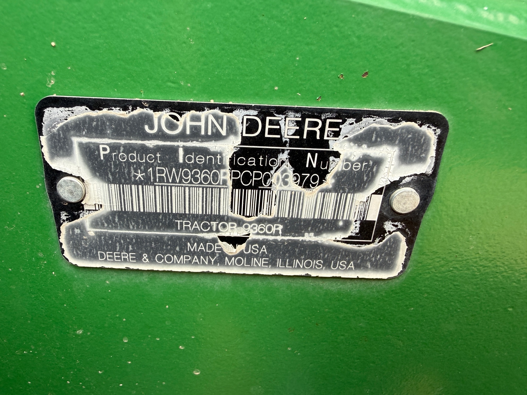 2012 John Deere 9360R Tractor