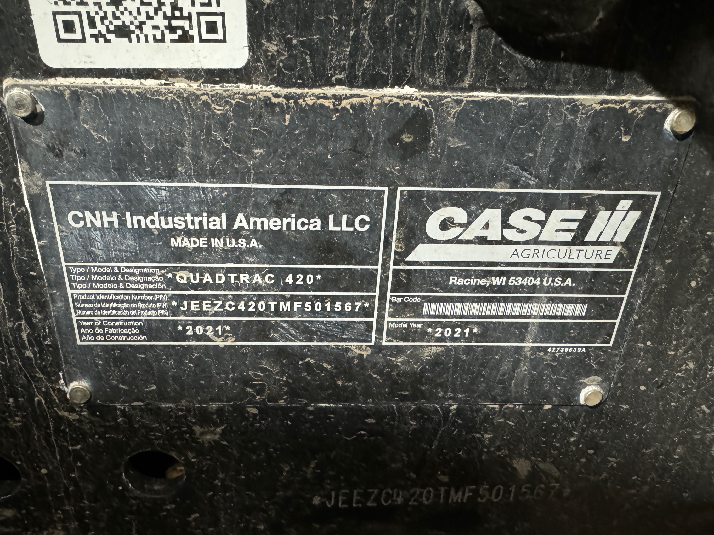 2021 Case IH Steiger 420 AFS Row Tractor