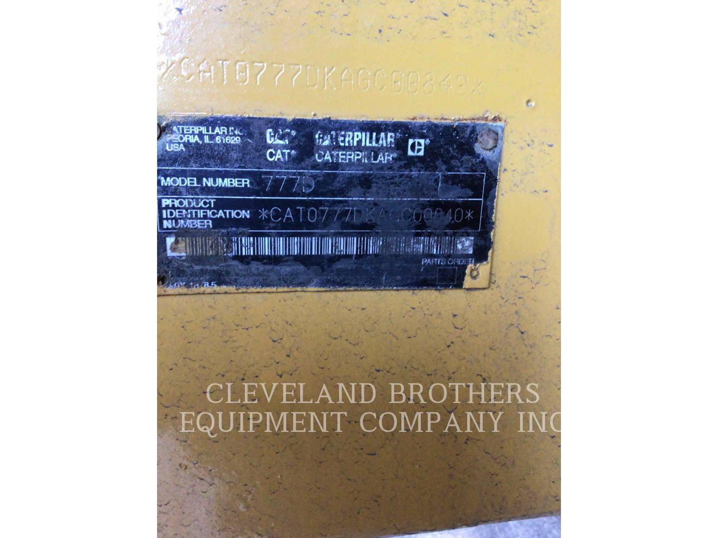 2001 Caterpillar 777D Truck