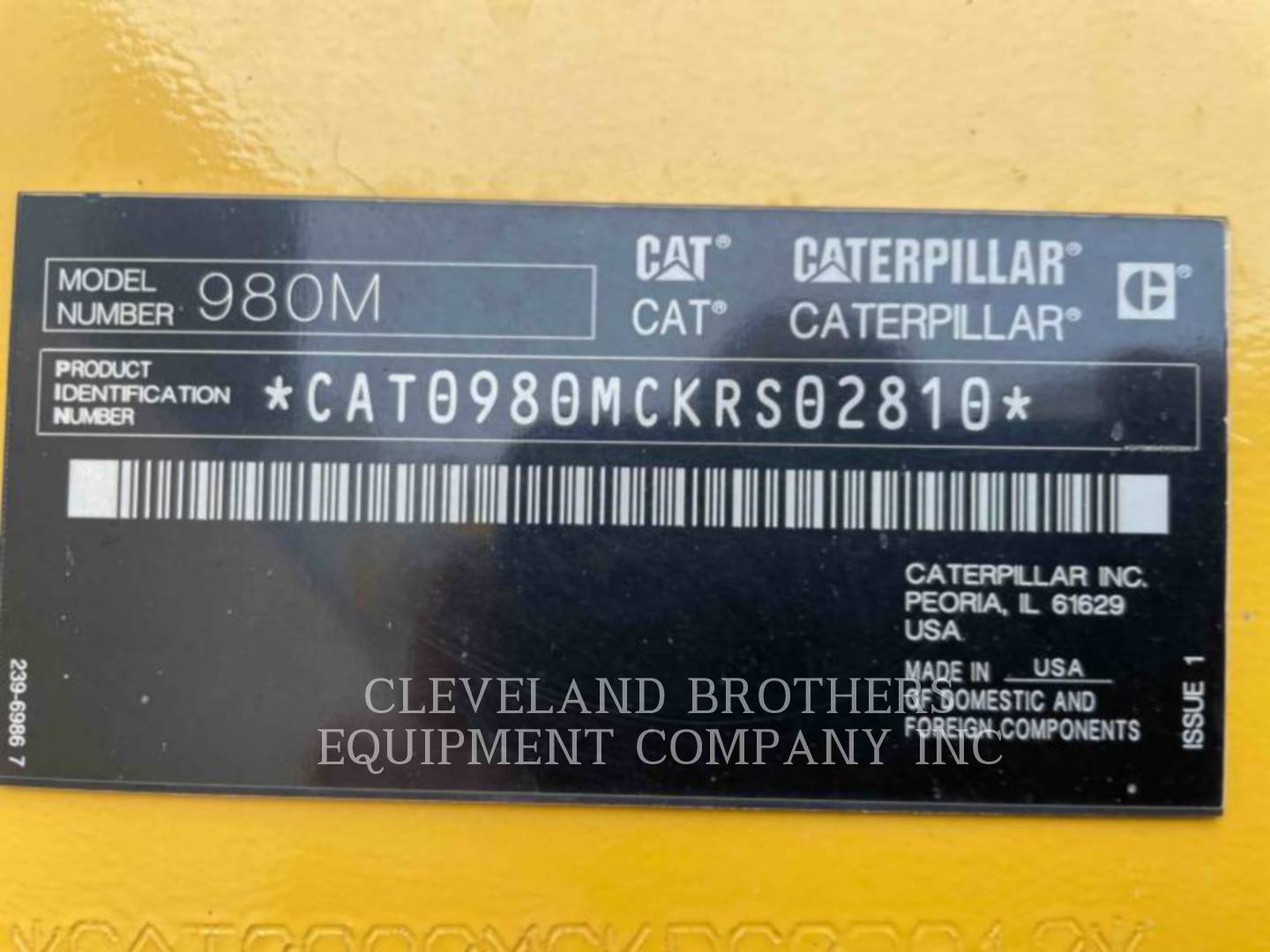 2017 Caterpillar 980M Wheel Loader