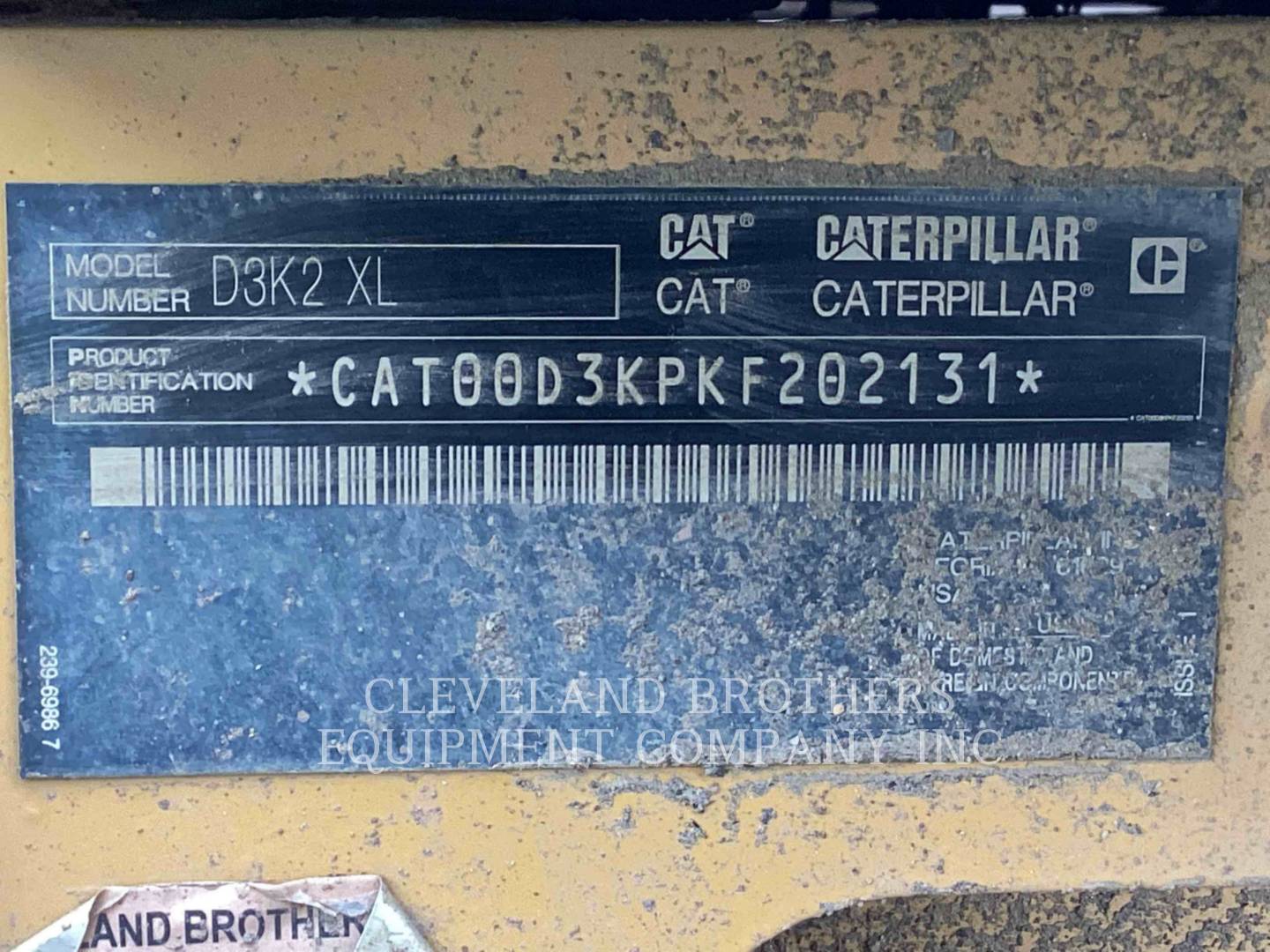 2016 Caterpillar D3K XL Dozer