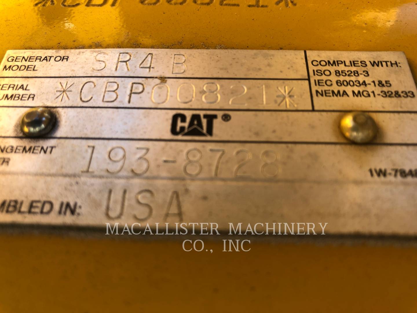 2013 Caterpillar G3406 Generator