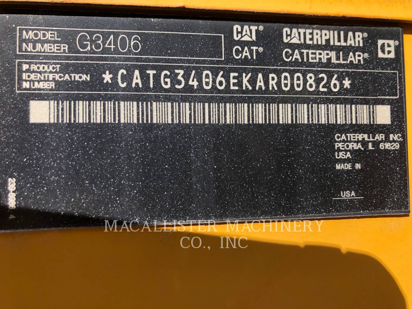 2013 Caterpillar G3406 Generator