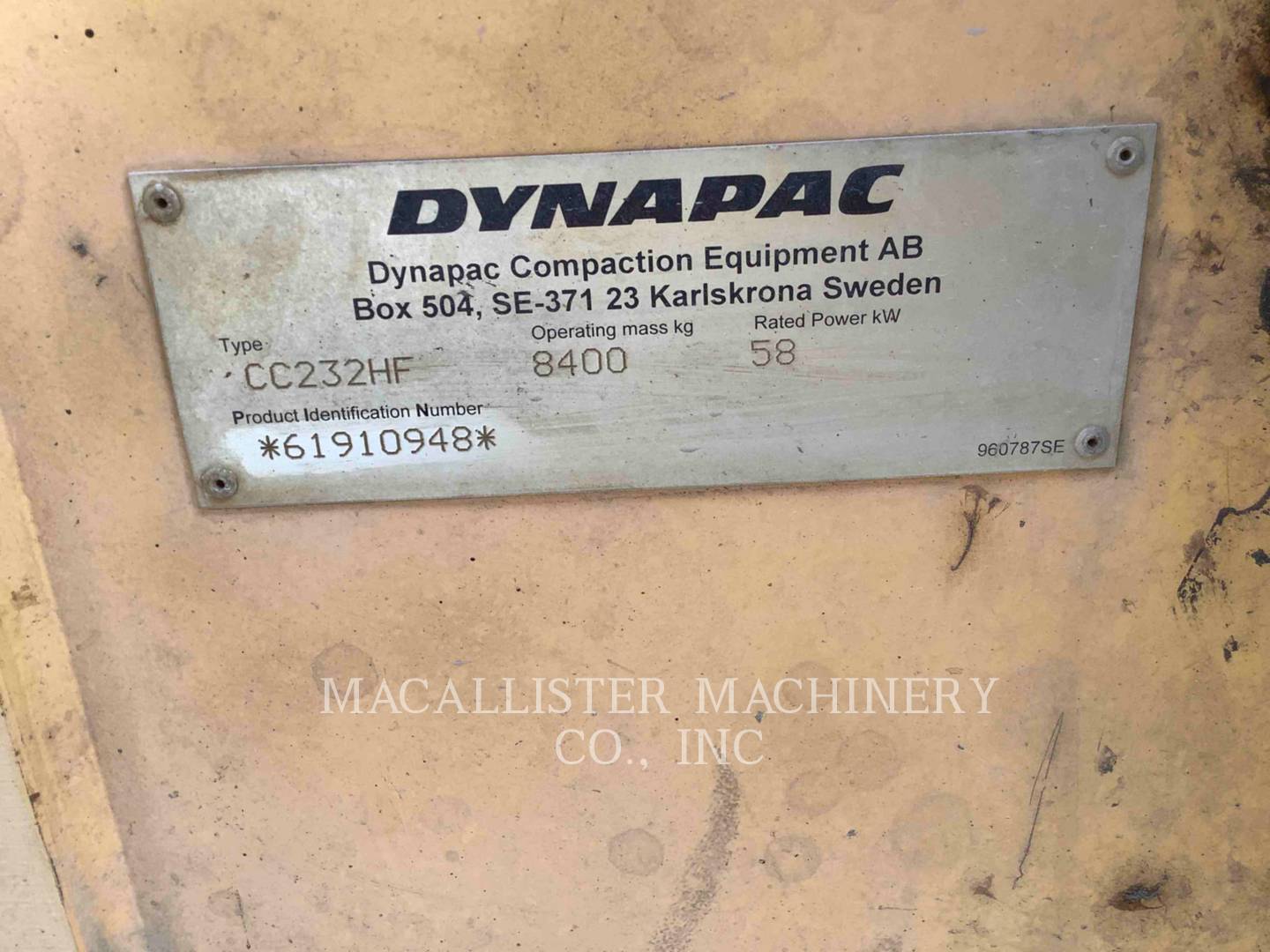 1998 Dynapac CC232HF Vibratory Double