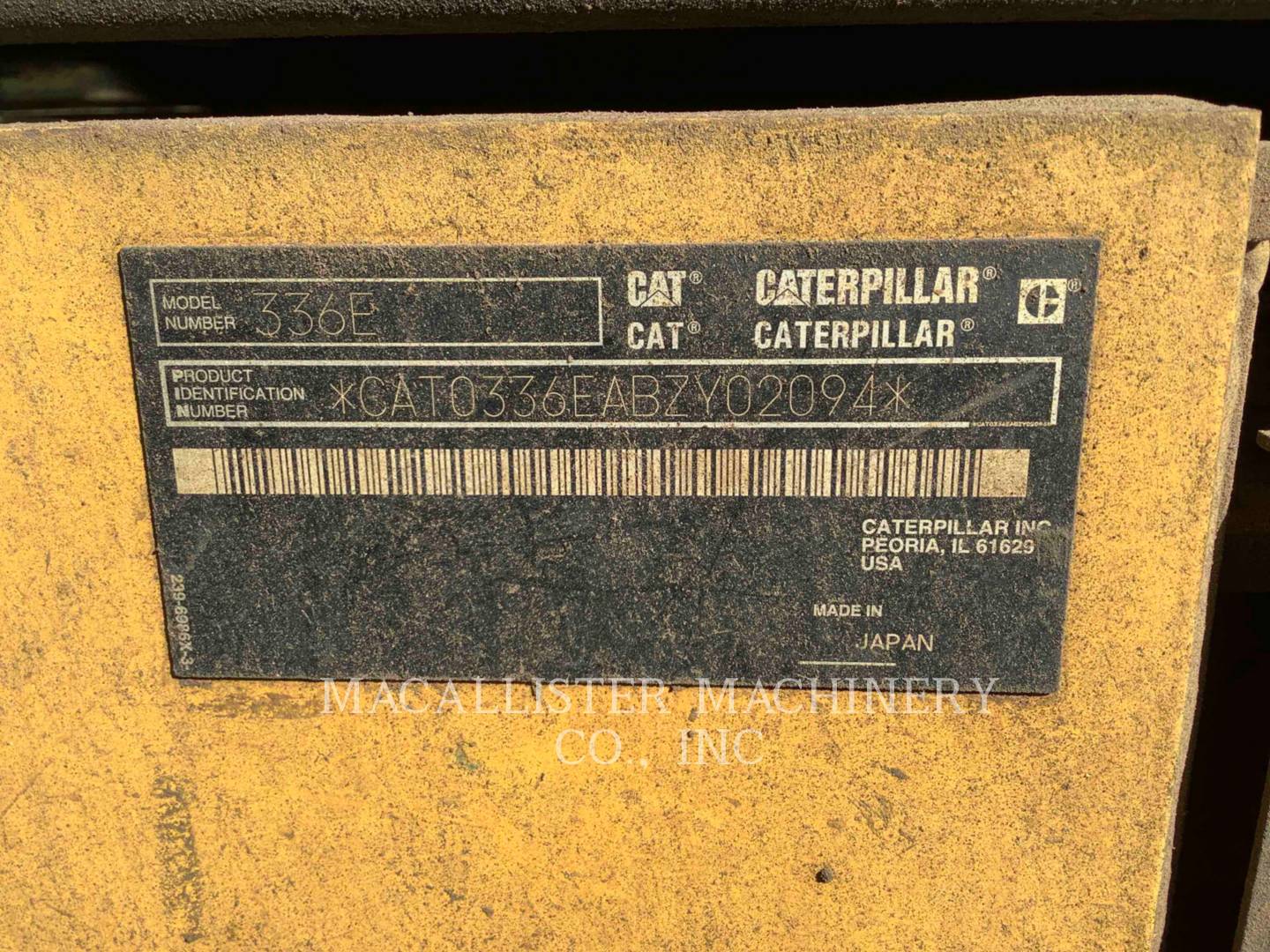 2012 Caterpillar 336EL Excavator