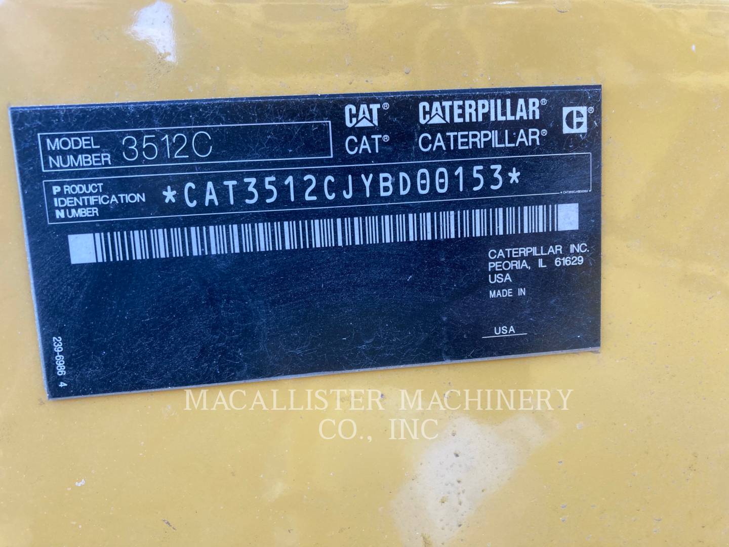 2014 Caterpillar 3512C Generator