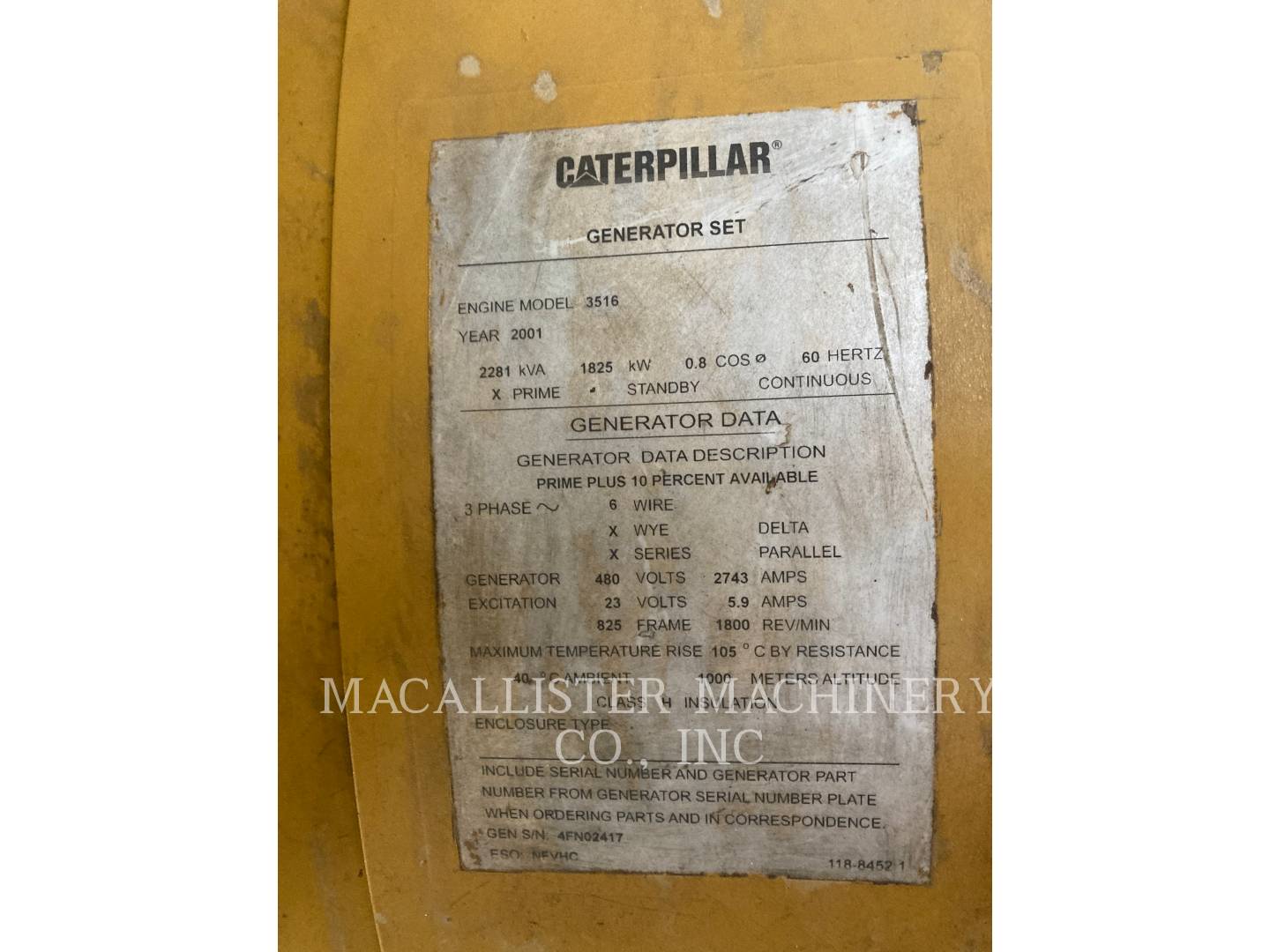 2001 Caterpillar XQ 2000 Generator