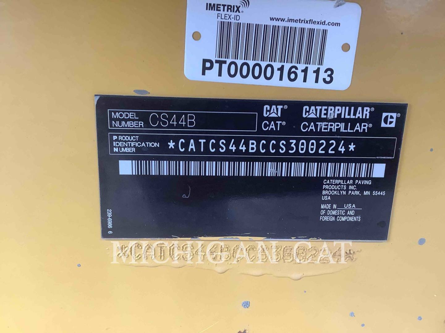 2016 Caterpillar CS44B Vibratory Single