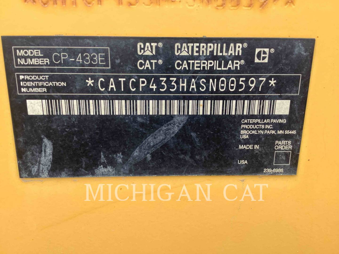 2006 Caterpillar CP433E Vibratory Single