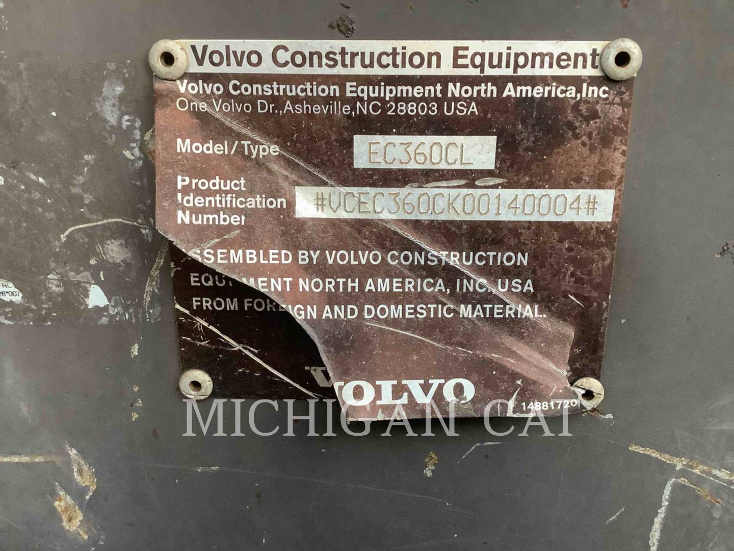 2008 Volvo EC360CL Excavator