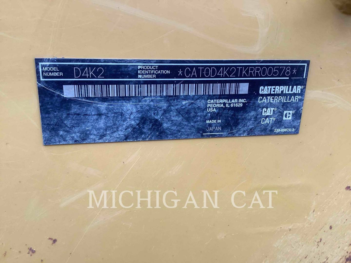 2015 Caterpillar D4K2L Dozer