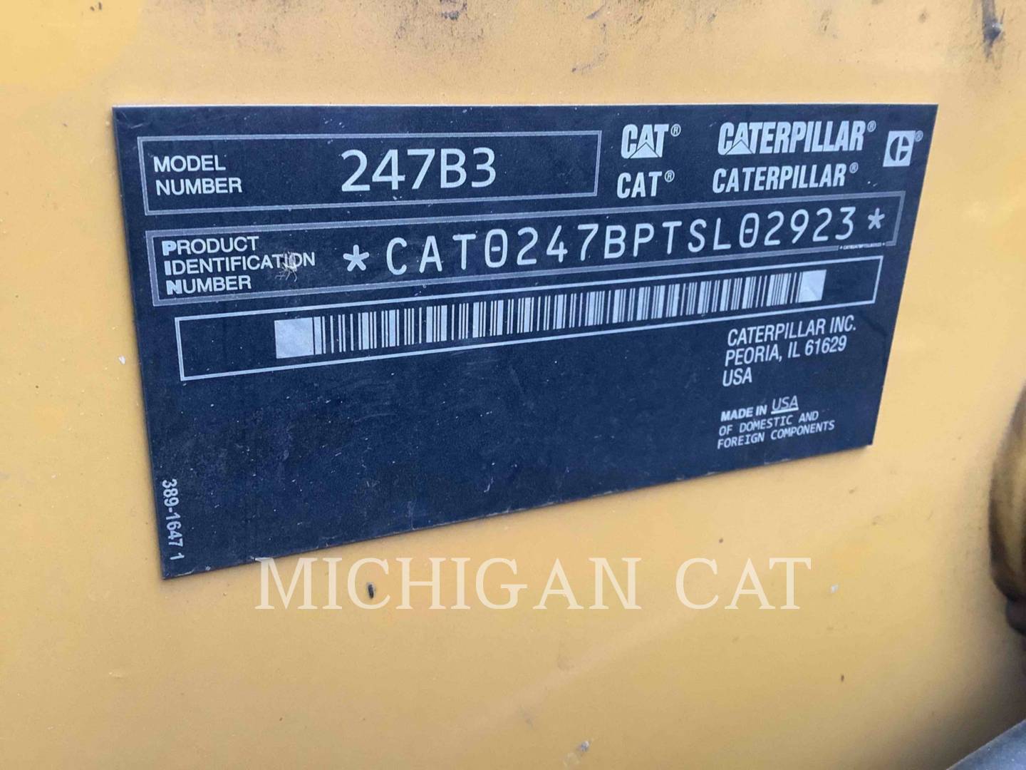 2015 Caterpillar 247B3 Compact Track Loader