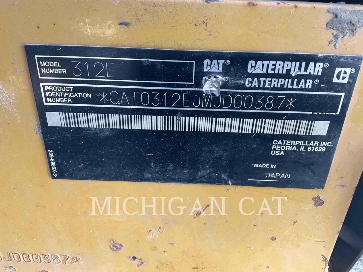 2012 Caterpillar 312EL PQ Excavator