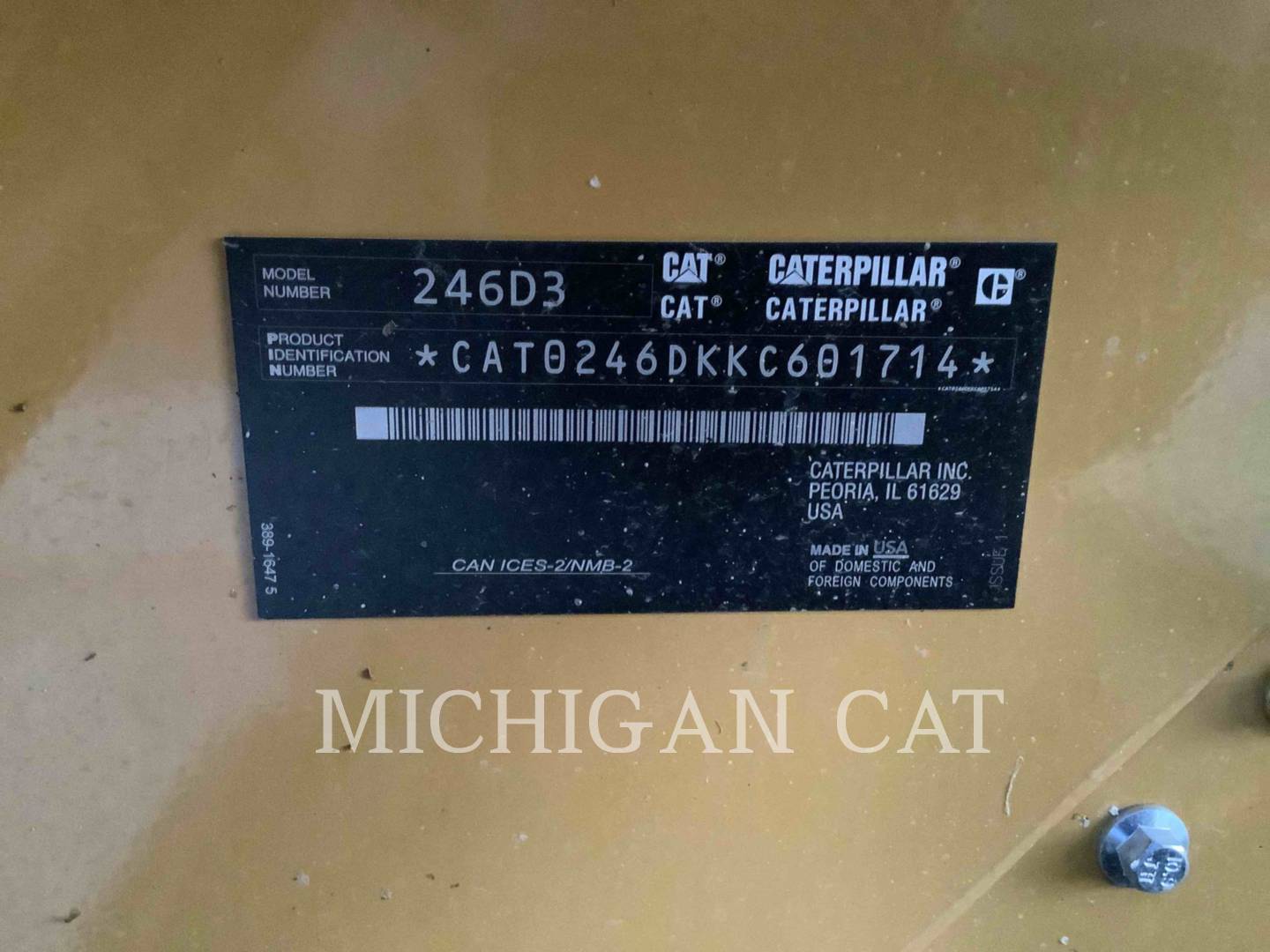 2021 Caterpillar 246D3 A2Q Skid Steer Loader