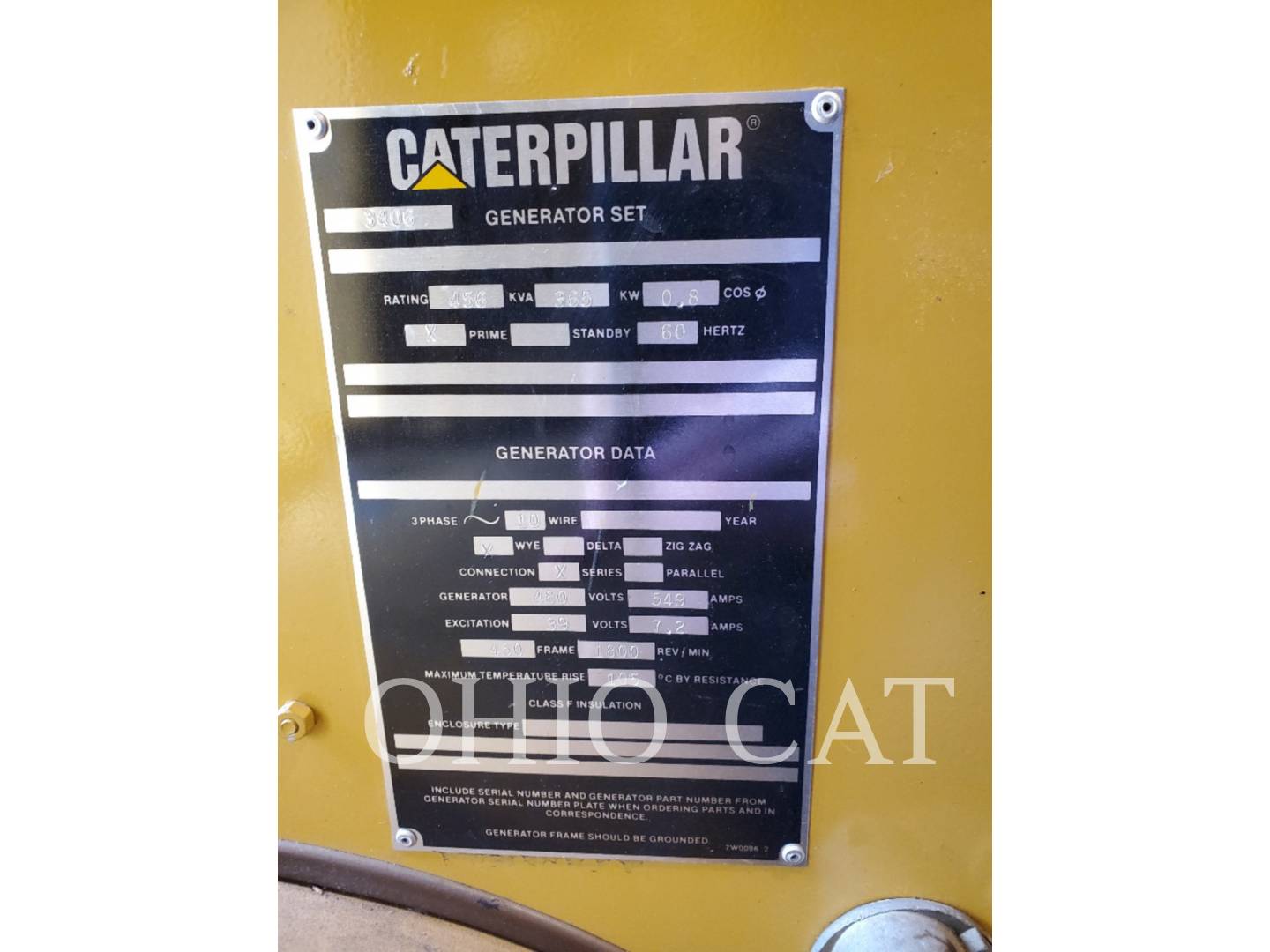 1994 Caterpillar 3406 Generator