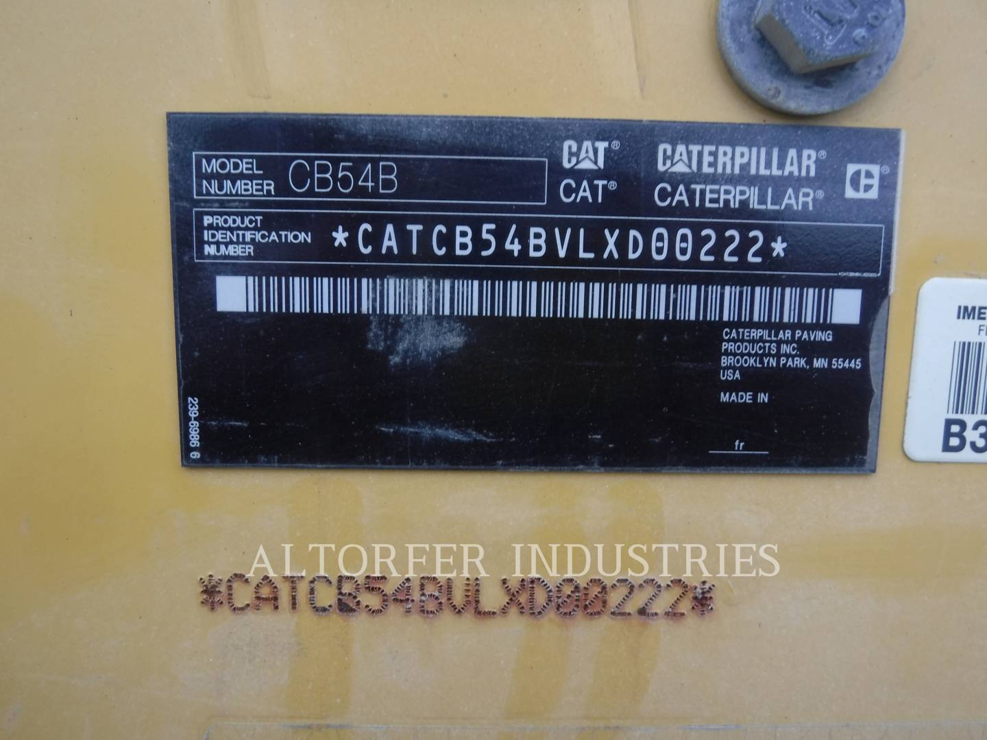 2014 Caterpillar CB54B Vibratory Double