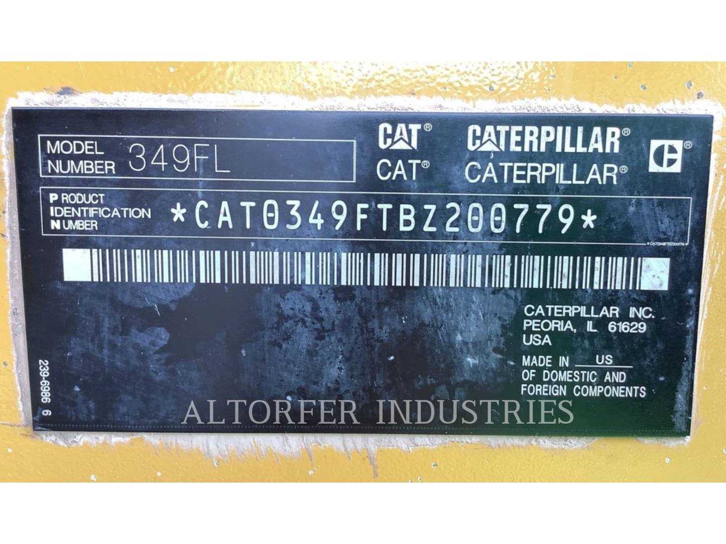 2016 Caterpillar 349FL Excavator