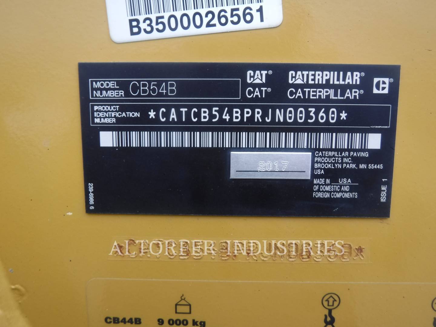 2017 Caterpillar CB54B Vibratory Double