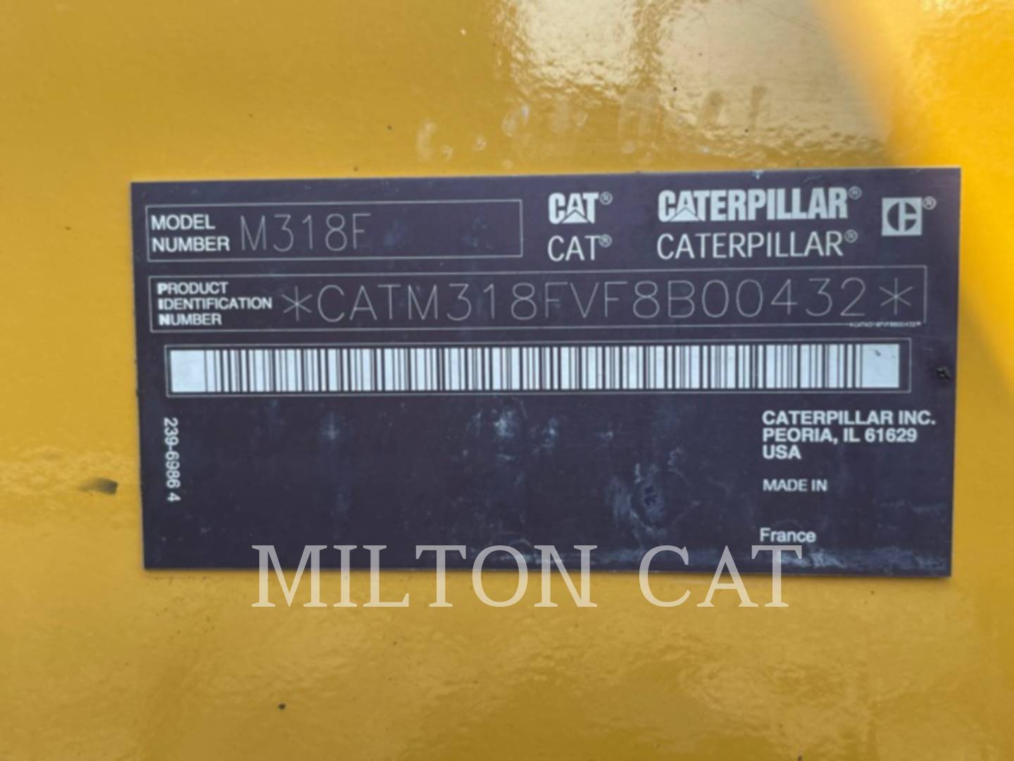 2015 Caterpillar M318F Excavator