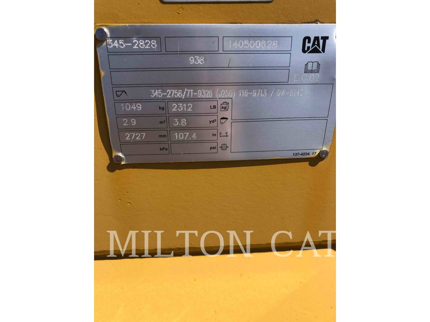 2016 Caterpillar 3.8 YRD BUCKET Bucket