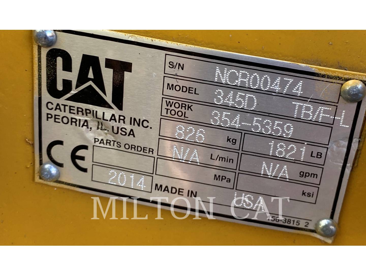 2014 Caterpillar 349 COUPLER Misc