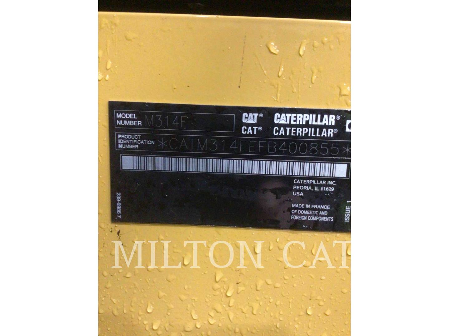 2019 Caterpillar M314F Excavator