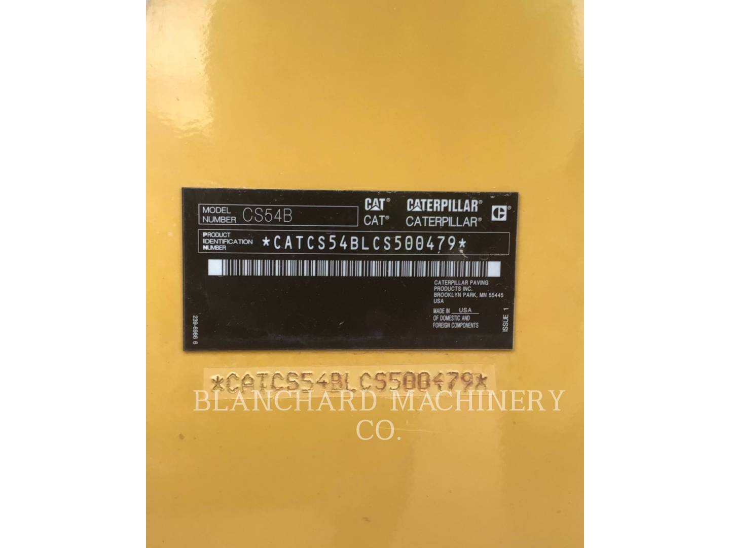 2017 Caterpillar CS54B Vibratory Single