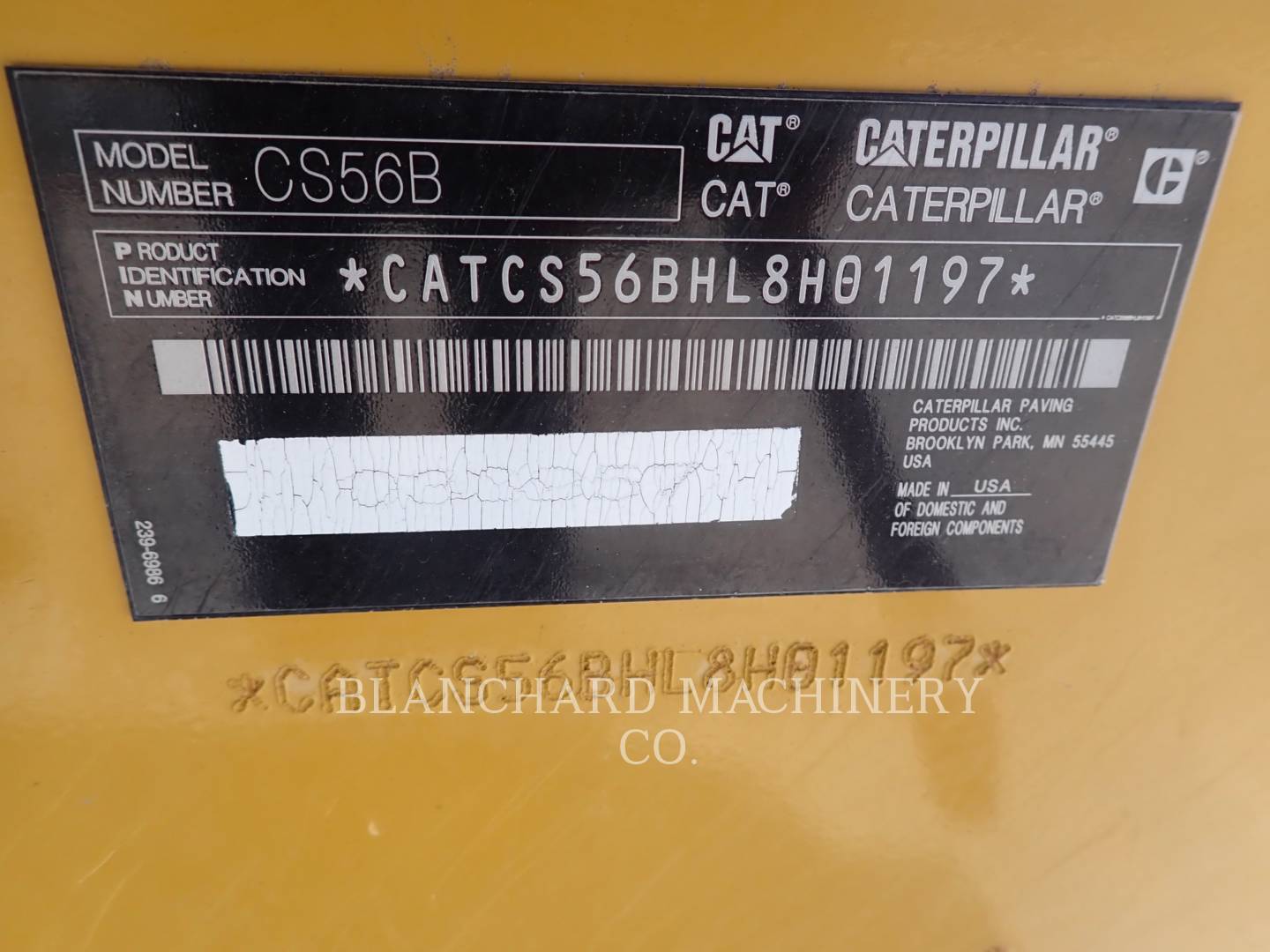 2015 Caterpillar CS56B Vibratory Single