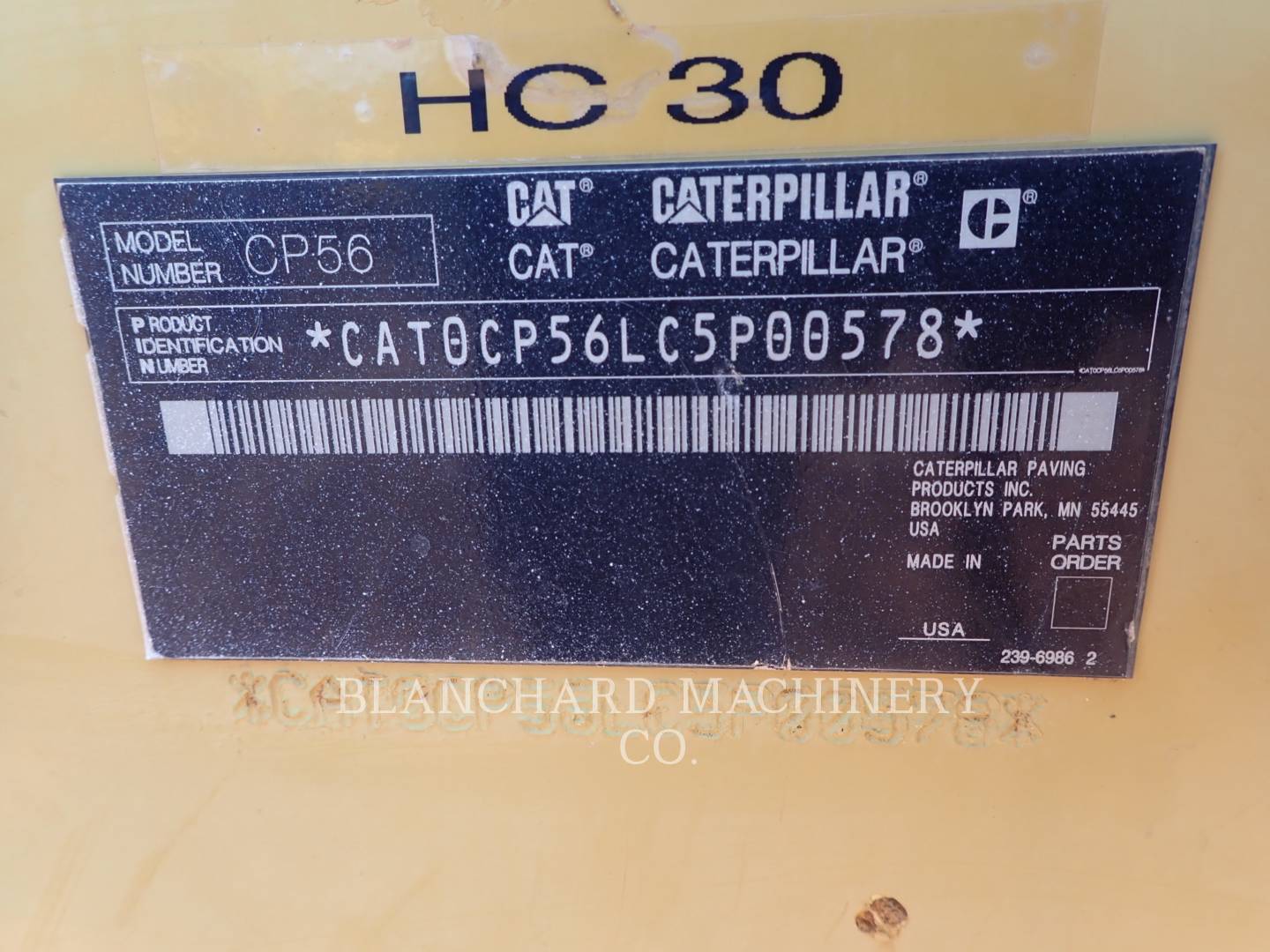 2011 Caterpillar CP56 Vibratory Single