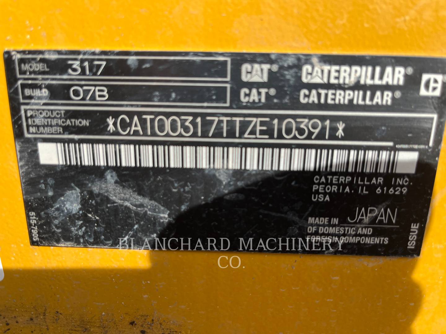 2022 Caterpillar 317-07B Excavator