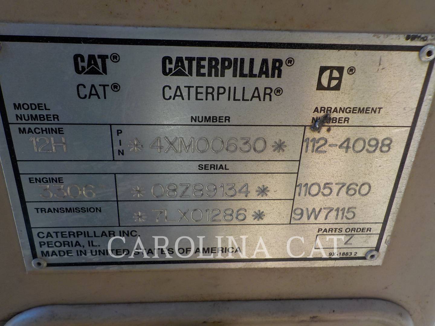 1995 Caterpillar 12 H Grader - Road