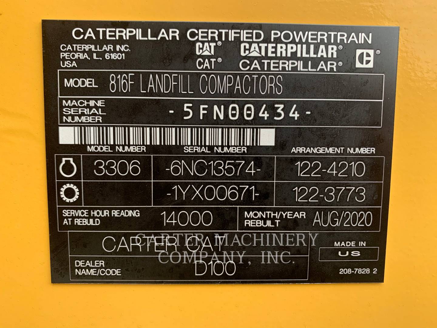 1999 Caterpillar 816F Compactor