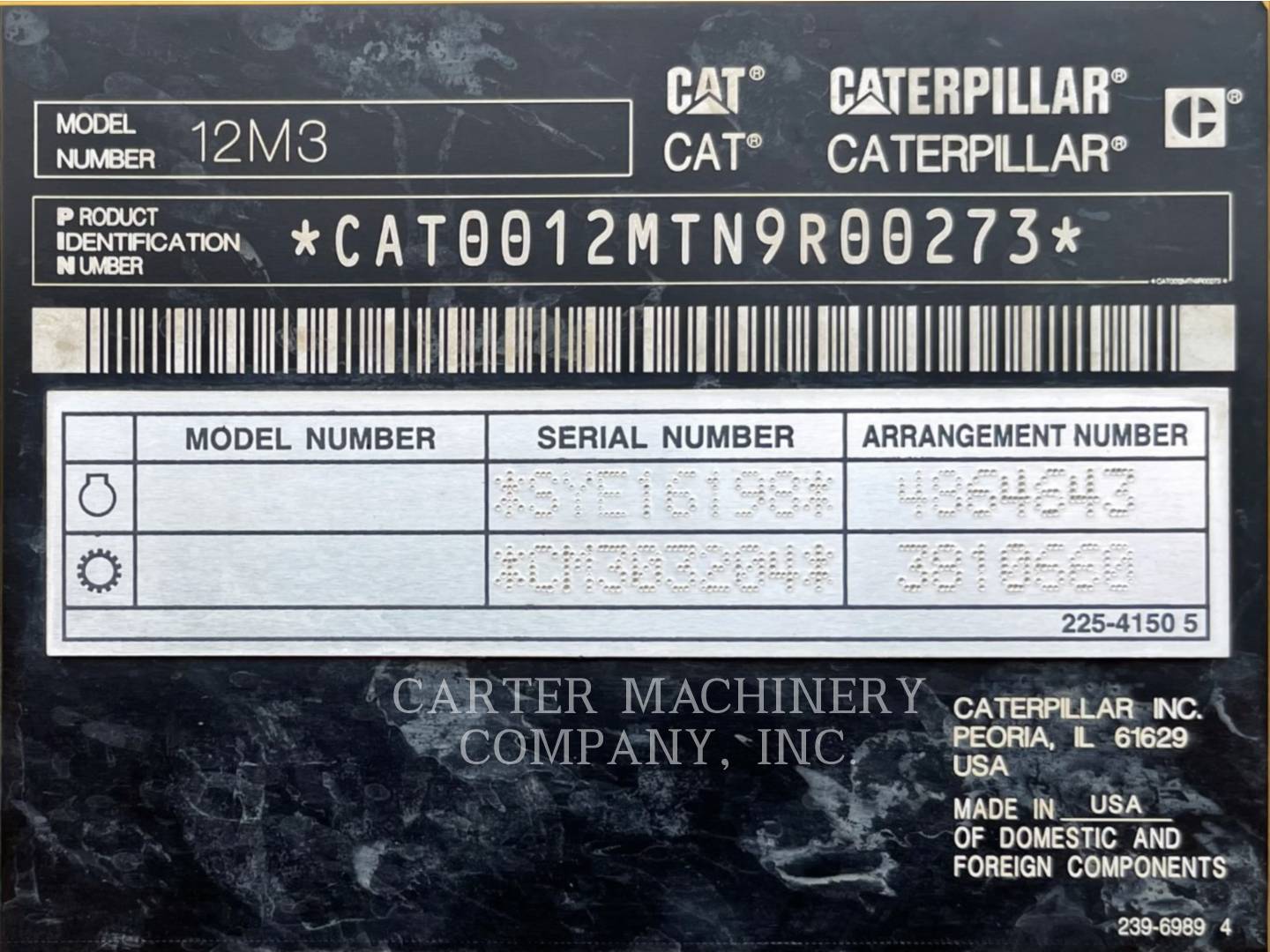 2017 Caterpillar 12M3 Grader - Road